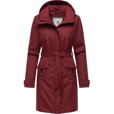 RAGWEAR Wasserdichter Wintermantel mit Bindegürtel "Horatia Warm YOUMODO" Wine Red XXXL RAGWEAR Wasserdichter Wintermantel mit Bindegürtel "Horatia Warm YOUMODO" Wine Red XXXL