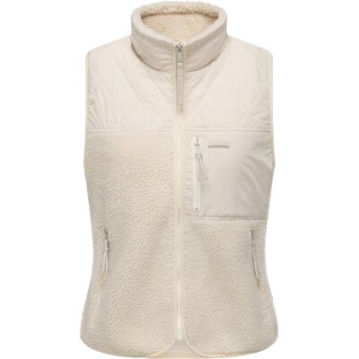 RAGWEAR Materialmix-Weste mit kuscheligem Teddy-Fleece "Junkin Bonded" Ecru XL RAGWEAR Materialmix-Weste mit kuscheligem Teddy-Fleece "Junkin Bonded" Ecru XL