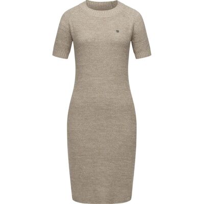 RAGWEAR Kurzärmliges Strickkleid "Kolya" Bone XXL RAGWEAR Kurzärmliges Strickkleid "Kolya" Bone XXL