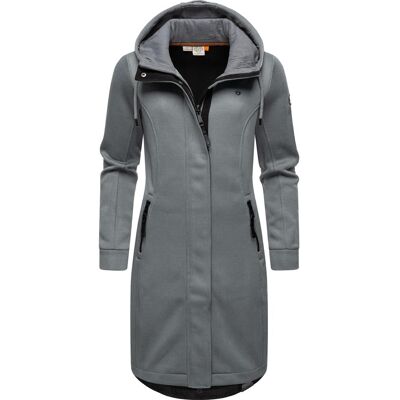RAGWEAR Lange Übergangsjacke aus Rippstrick "Letti Long Bonded" Grey L RAGWEAR Lange Übergangsjacke aus Rippstrick "Letti Long Bonded" Grey L