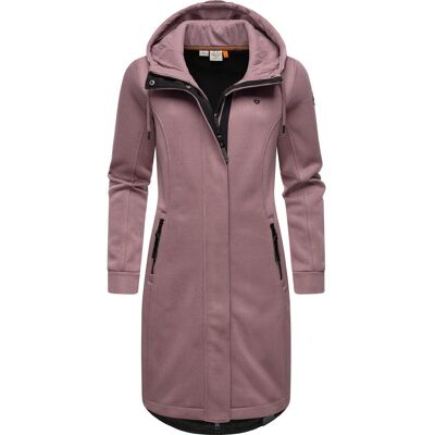 RAGWEAR Lange Übergangsjacke aus Rippstrick "Letti Long Bonded" Mauve XXXL RAGWEAR Lange Übergangsjacke aus Rippstrick "Letti Long Bonded" Mauve XXXL