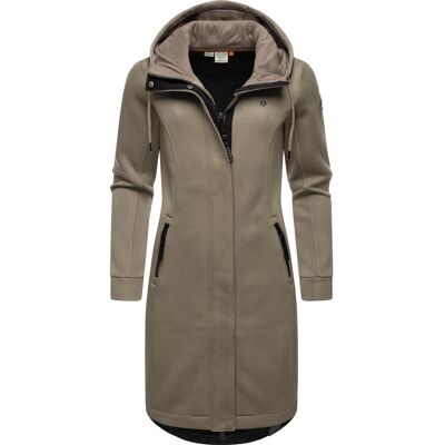 RAGWEAR Lange Übergangsjacke aus Rippstrick "Letti Long Bonded" Mocca XXXL RAGWEAR Lange Übergangsjacke aus Rippstrick "Letti Long Bonded" Mocca XXXL
