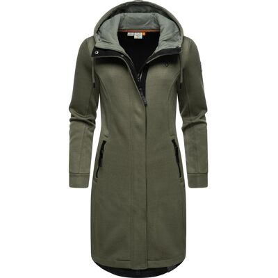 RAGWEAR Lange Übergangsjacke aus Rippstrick "Letti Long Bonded" Olive L RAGWEAR Lange Übergangsjacke aus Rippstrick "Letti Long Bonded" Olive L