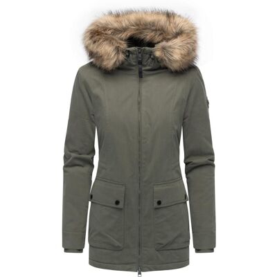 RAGWEAR Winter Kurzmantel mit Kapuze "Monadetta Warm YOUMODO" Dark Olive XL RAGWEAR Winter Kurzmantel mit Kapuze "Monadetta Warm YOUMODO" Dark Olive XL
