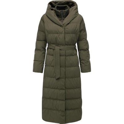 RAGWEAR Langer wasserdichter Wintermantel mit Bindegürtel "Niani Long" Dark Olive S RAGWEAR Langer wasserdichter Wintermantel mit Bindegürtel "Niani Long" Dark Olive S