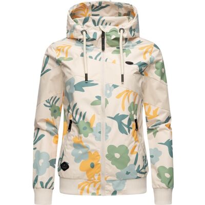 RAGWEAR Leichte wasserdichte Übergangsjacke mit Alloverprint "Nuggie Block Flower" Beige XL RAGWEAR Leichte wasserdichte Übergangsjacke mit Alloverprint "Nuggie Block Flower" Beige XL