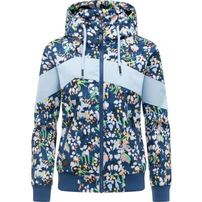 RAGWEAR Leichte wasserdichte Übergangsjacke mit Alloverprint "Nuggie Block Flower" Night Blue26 S RAGWEAR Leichte wasserdichte Übergangsjacke mit Alloverprint "Nuggie Block Flower" Night Blue26 S