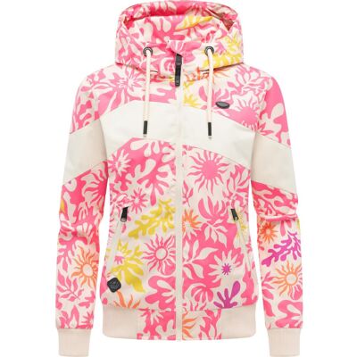 RAGWEAR Leichte wasserdichte Übergangsjacke mit Alloverprint "Nuggie Block Flower" Pink Combo26 M RAGWEAR Leichte wasserdichte Übergangsjacke mit Alloverprint "Nuggie Block Flower" Pink Combo26 M