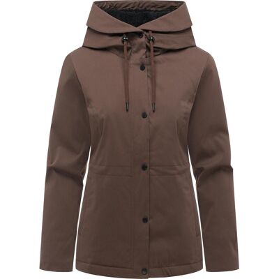 RAGWEAR Wasserdichte Übergangsacke mit Teddy-Kunstfell "Padmini B Y" Dark Choco XXL RAGWEAR Wasserdichte Übergangsacke mit Teddy-Kunstfell "Padmini B Y" Dark Choco XXL