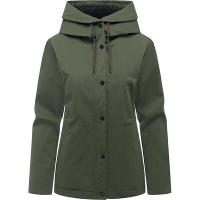RAGWEAR Wasserdichte Übergangsacke mit Teddy-Kunstfell "Padmini B Y" Dark Olive XXL RAGWEAR Wasserdichte Übergangsacke mit Teddy-Kunstfell "Padmini B Y" Dark Olive XXL