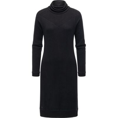 RAGWEAR Rollkragen Jersey Kleid "Peona" Black S RAGWEAR Rollkragen Jersey Kleid "Peona" Black S