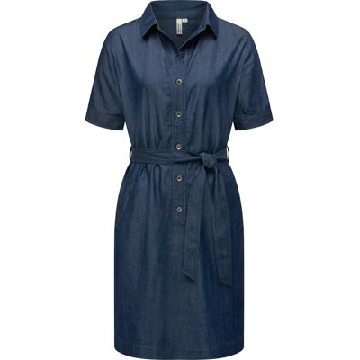 RAGWEAR Midikleid mit Haifisch-Kragen "Rozyna Denim" Dark Blue Denim M RAGWEAR Midikleid mit Haifisch-Kragen "Rozyna Denim" Dark Blue Denim M