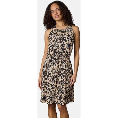 RAGWEAR kurzes Sommerkleid mit Schnürung "Sanai Print" Sand L RAGWEAR kurzes Sommerkleid mit Schnürung "Sanai Print" Sand L