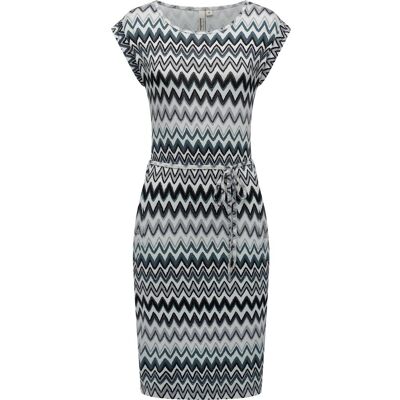 RAGWEAR Bequemes Sommerkleid Kurzarm Midikleid "Taggien Print" Ash S RAGWEAR Bequemes Sommerkleid Kurzarm Midikleid "Taggien Print" Ash S