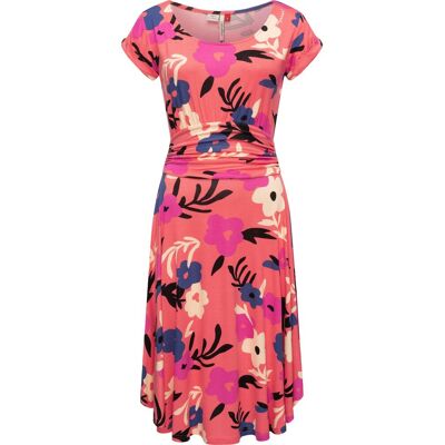 RAGWEAR Leichte Jerseykleid im Blumenprint "Yvone Flowers" Coral XL RAGWEAR Leichte Jerseykleid im Blumenprint "Yvone Flowers" Coral XL