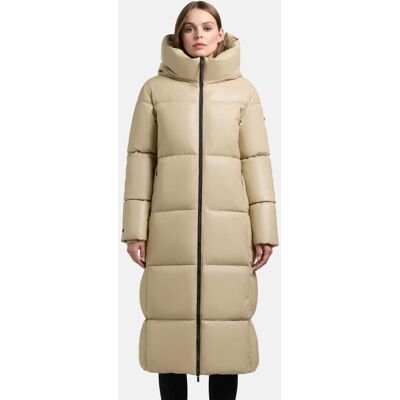 KHUJO Langer Winter Steppmantel in Lederoptik "Destiny" Beige XXL KHUJO Langer Winter Steppmantel in Lederoptik "Destiny" Beige XXL