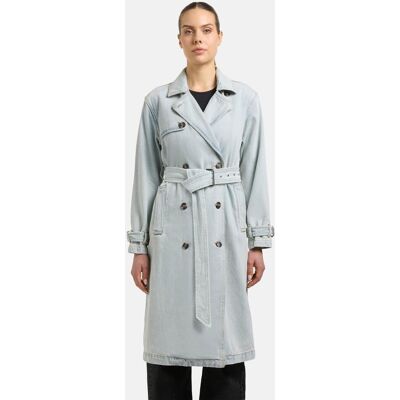 KHUJO Trenchcoat aus Jeans "Hera" Bleached Blue XXL KHUJO Trenchcoat aus Jeans "Hera" Bleached Blue XXL