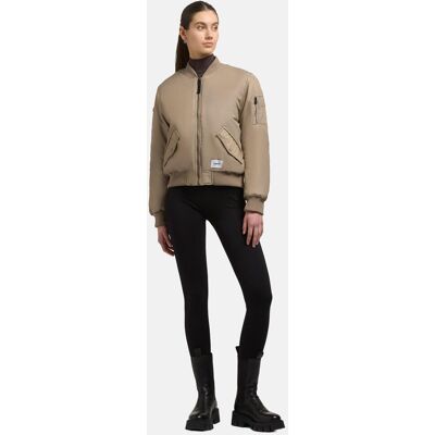 KHUJO Seidig glänzende Bomberjacke "Kasia" Bomber Beige XS KHUJO Seidig glänzende Bomberjacke "Kasia" Bomber Beige XS
