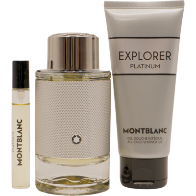Montblanc Explorer Platinum Eau de Parfum Set 100 ml + 7.5 ml + 100 ml Duschgel Montblanc Explorer Platinum Eau de Parfum Set 100 ml + 7.5 ml + 100 ml Duschgel