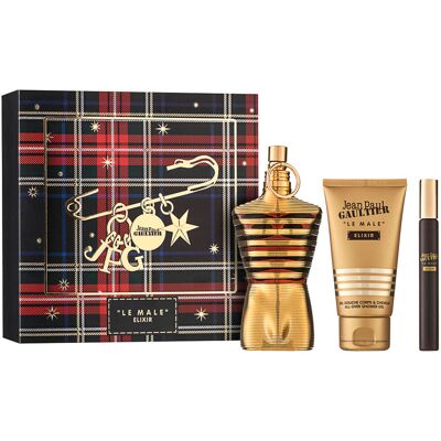 Jean Paul Gaultier Le Male Elixir Parfum Set 125 ml + 10 ml + 75 ml Duschgel Jean Paul Gaultier Le Male Elixir Parfum Set 125 ml + 10 ml + 75 ml Duschgel