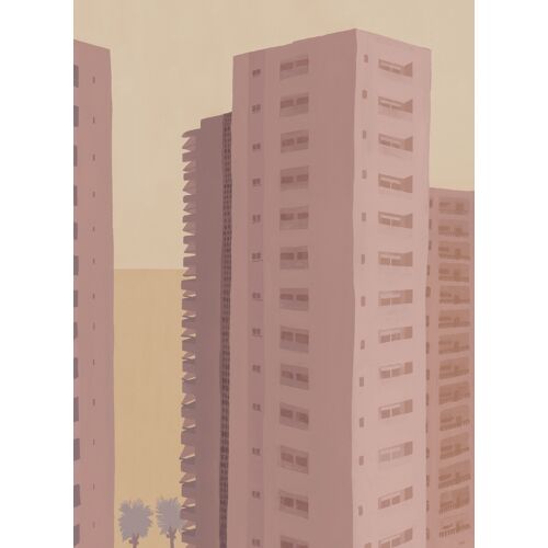 Tres Tintas Wandbild Benidorm - Pink