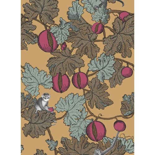 Tapete Frutto Proibito v. Cole & Son - Sky Blue/Plum on Gold