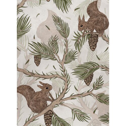 Rebel Walls Tapete Squirrel Mountain - Sand