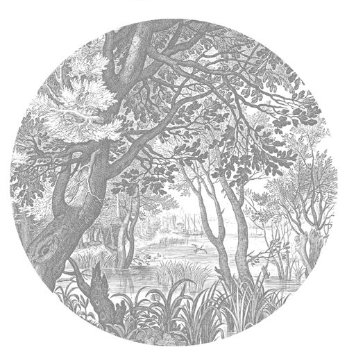 KEK Amsterdam Engraved Landscapes 4 Circle von KEK - Durchmesser 1,425m