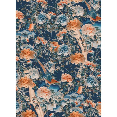 MINDTHEGAP Tapete A Manchurian Night - Blue/ Red/ Taupe