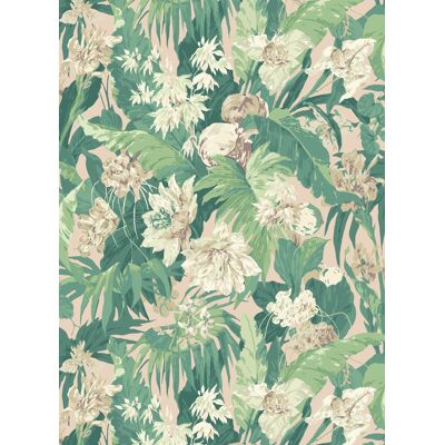 GP & J Baker Tapete Tropical Floral - Blush/ Green GP & J Baker Tapete Tropical Floral - Blush/ Green