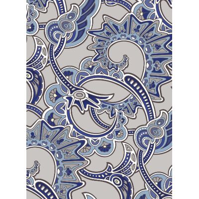 Expressive Tapete Charlotte von Isidore Leroy - Bleu Expressive Tapete Charlotte von Isidore Leroy - Bleu