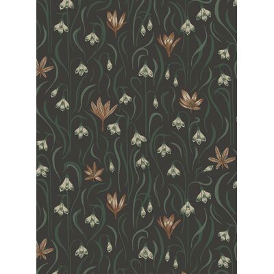 Sandberg Tapete Signe - Charcoal Sandberg Tapete Signe - Charcoal