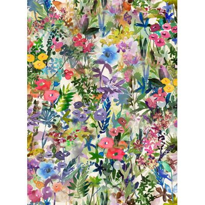 Rebel Walls Tapete Poppy Meadow - Rainbow Rebel Walls Tapete Poppy Meadow - Rainbow