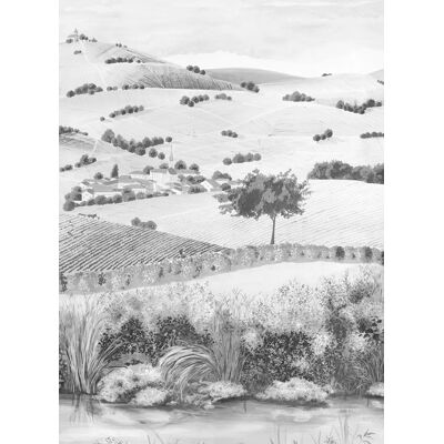 Isidore Leroy Tapete Vendanges - Gris Panel B Isidore Leroy Tapete Vendanges - Gris Panel B