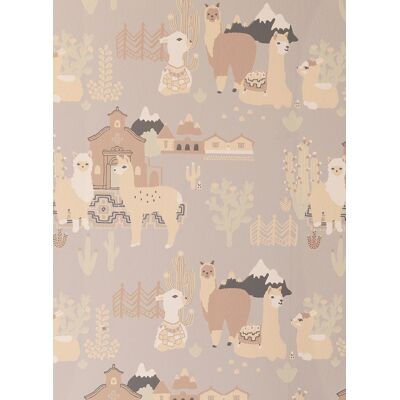 Muemue - Mi Lama Wandtapete - Grau Perle - Produkttyp Muemue - Mi Lama Wandtapete - Grau Perle - Produkttyp