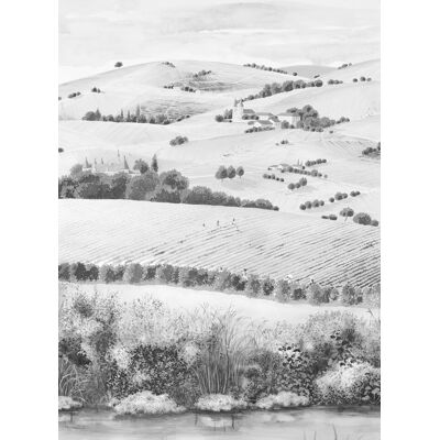 Isidore Leroy Tapete Vendanges - Gris Panel A Isidore Leroy Tapete Vendanges - Gris Panel A