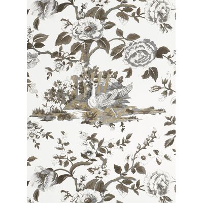 Thibaut Tapete Forest Lodge - Brown and White Thibaut Tapete Forest Lodge - Brown and White