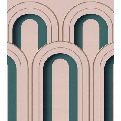 Grafische Tapete Arch Deco von Rebel Walls - Pink Grafische Tapete Arch Deco von Rebel Walls - Pink