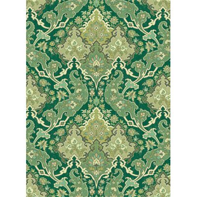 Damask Tapete Pushkin von Cole & Son - Emerald Green & Lime Damask Tapete Pushkin von Cole & Son - Emerald Green & Lime
