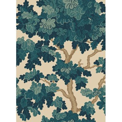 Sandberg Tapete Eken - Teal Sandberg Tapete Eken - Teal