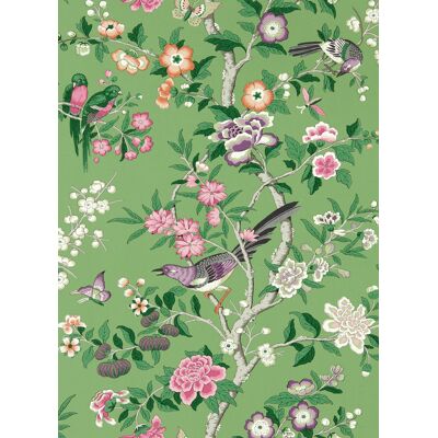 Sanderson Tapete Chinoiserie Hall - Chinese Green/ Lotus Pink Sanderson Tapete Chinoiserie Hall - Chinese Green/ Lotus Pink