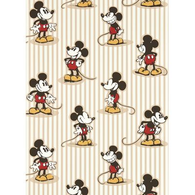 Sanderson Tapete Mickey Stripe - Peanut Sanderson Tapete Mickey Stripe - Peanut