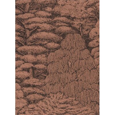 Sanderson - Woodland Toile - Copper - Charcoal - Tapete Sanderson - Woodland Toile - Copper - Charcoal - Tapete