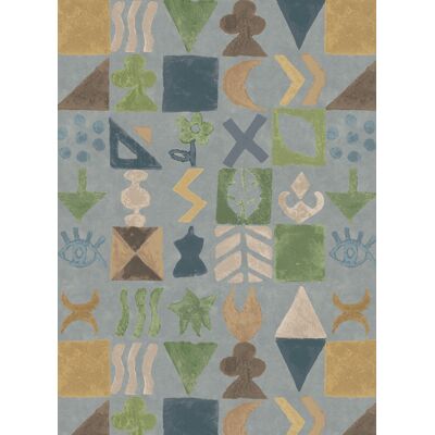 GP & J Baker Tapete Potato Print - Blue GP & J Baker Tapete Potato Print - Blue