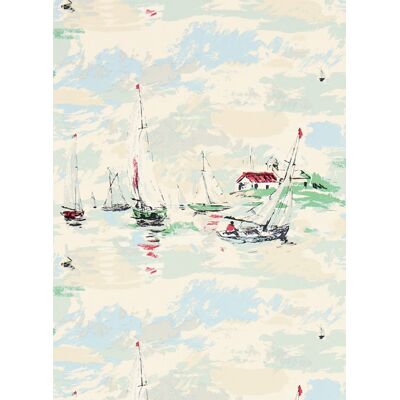 Vintagetapete Sail Away von Sanderson - Sea Green Vintagetapete Sail Away von Sanderson - Sea Green