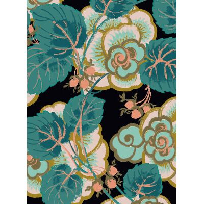 Rosen Tapete Suzanne von Isidore Leroy - Nuit Rosen Tapete Suzanne von Isidore Leroy - Nuit