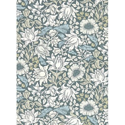 William Morris Mallow Tapete Schieferblau Taube - Tapete William Morris Mallow Tapete Schieferblau Taube - Tapete