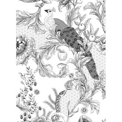 Florale Tapete Eden von Isidore Leroy - Tatoo Florale Tapete Eden von Isidore Leroy - Tatoo