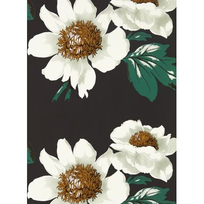 Harlequin Tapete Paeonia - Black Earth/ Fig Leaf/ Gold Harlequin Tapete Paeonia - Black Earth/ Fig Leaf/ Gold