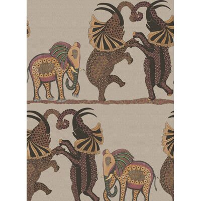 Tapete Safari Dance von Cole & Son - Orange/ Stone Tapete Safari Dance von Cole & Son - Orange/ Stone